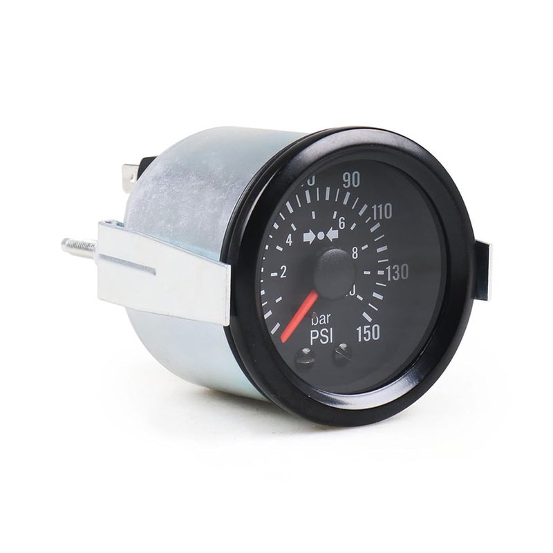 Dyno Racing 2" 52mm Mechanical Barometer 0-10 Bar/0-150PSI Air Pressure 12V Press Gauge Yellow Light Car Meter NPT1/8 - Image 5